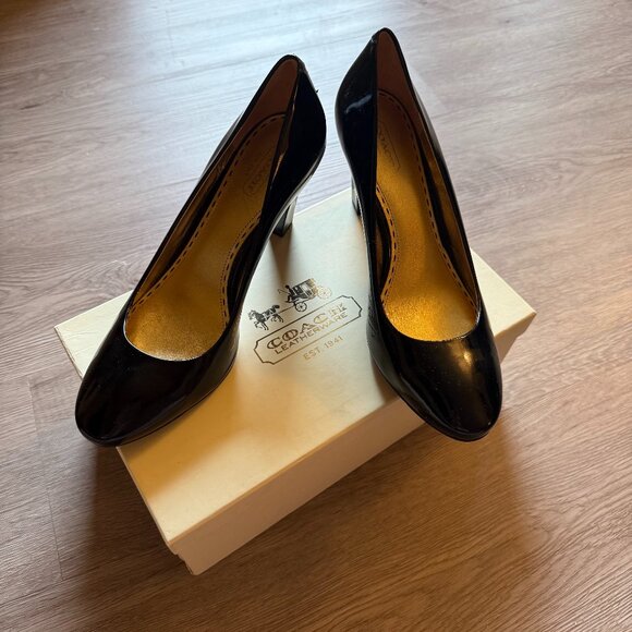 Coach Patent Leather Heels - Picture 1 of 8